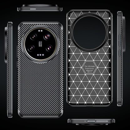 For Xiaomi 14 Ultra Carbon Fiber Texture Shockproof TPU Phone Case(Black) - 14 Ultra Cases by buy2fix | Online Shopping UK | buy2fix