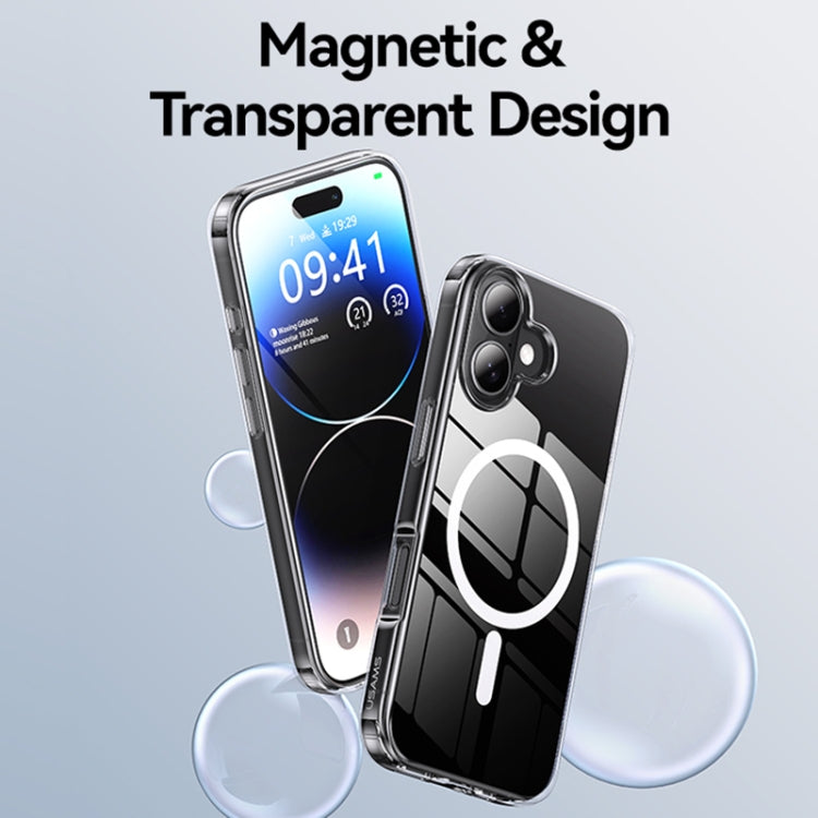 For iPhone 16 Pro USAMS Ice Magnet Series MagSafe PC Hybrid TPU Phone Case(Transparent) - iPhone 16 Pro Cases by USAMS | Online Shopping UK | buy2fix