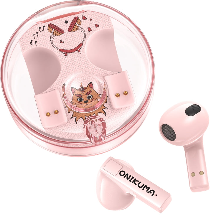 ONIKUMA T301 Transparent Cartoon Wireless Bluetooth Earphone(Pink) - Bluetooth Earphone by ONIKUMA | Online Shopping UK | buy2fix