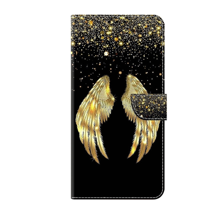 For Motorola Moto G54 Crystal 3D Shockproof Protective Leather Phone Case(Golden Wings) - Motorola Cases by buy2fix | Online Shopping UK | buy2fix