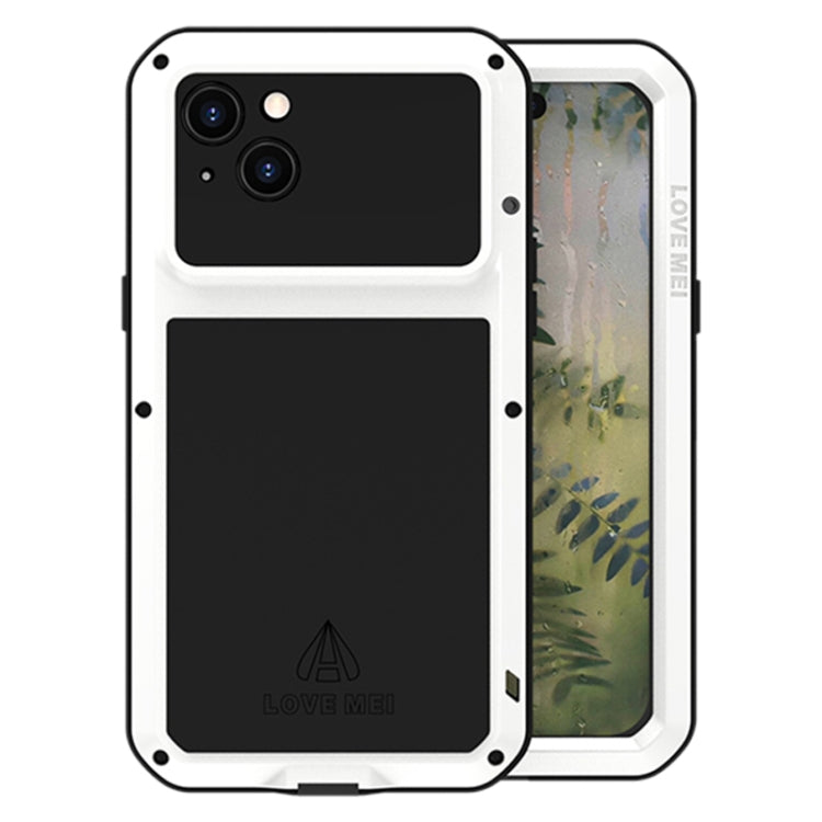 For iPhone 15 Plus LOVE MEI Metal Shockproof Life Waterproof Dustproof Phone Case(White) - iPhone 15 Plus Cases by LOVE MEI | Online Shopping UK | buy2fix