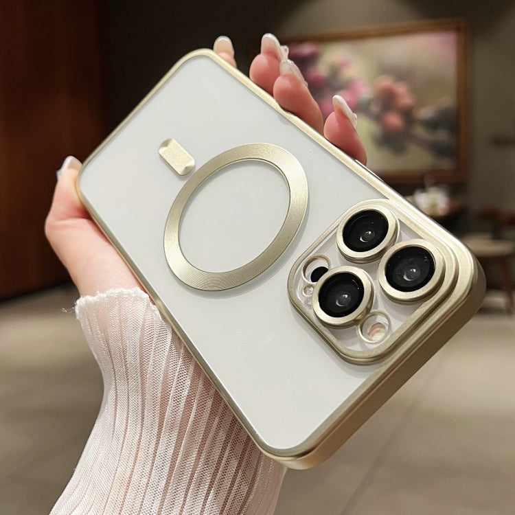 For iPhone 16 Pro MagSafe Magnetic Frosted TPU Phone Case(Gold) - iPhone 16 Pro Cases by buy2fix | Online Shopping UK | buy2fix