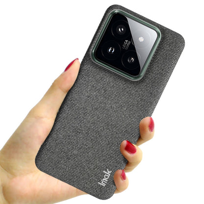 For Xiaomi 14 5G imak Ruiyi Series Cloth Texture PU + PC Phone Case(Dark Grey) - 14 Cases by imak | Online Shopping UK | buy2fix