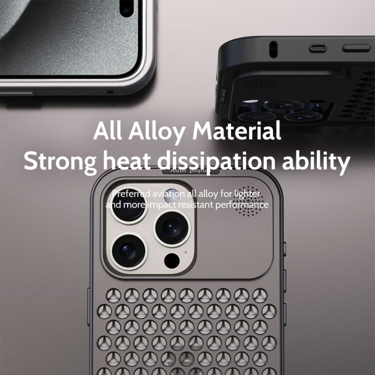 For iPhone 13 Pro Max R-JUST RJ58 Aromatherapy Metal Cooling Phone Case(Grey) - iPhone 13 Pro Max Cases by R-JUST | Online Shopping UK | buy2fix