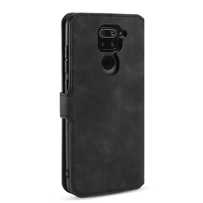 For Xiaomi Redmi 10X 4G / Redmi Note 9 DG.MING Retro Oil Side Horizontal Flip Case(Black) - Xiaomi Cases by DG.MING | Online Shopping UK | buy2fix