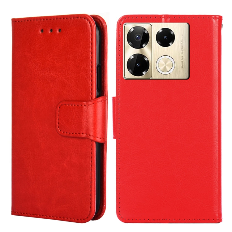 For Infinix Note 40 Pro 4G Crystal Texture Leather Phone Case(Red) - Infinix Cases by buy2fix | Online Shopping UK | buy2fix