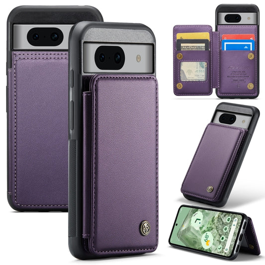 For Google Pixel 8a CaseMe C22 Card Slots Holder RFID Anti-theft Phone Case(Purple) - Google Cases by CaseMe | Online Shopping UK | buy2fix