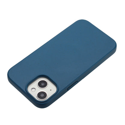 For iPhone 14 Wheat MagSafe Magnetic Straw Material + TPU Phone Case(Blue) - iPhone 14 Cases by buy2fix | Online Shopping UK | buy2fix