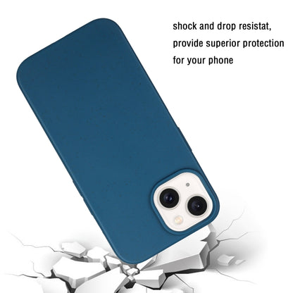 For iPhone 14 Wheat MagSafe Magnetic Straw Material + TPU Phone Case(Blue) - iPhone 14 Cases by buy2fix | Online Shopping UK | buy2fix