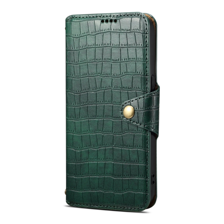 For Samsung Galaxy S23 Ultra 5G Denior Crocodile Texture Oil Edge Leather Phone Case(Green) - Galaxy S23 Ultra 5G Cases by Denior | Online Shopping UK | buy2fix