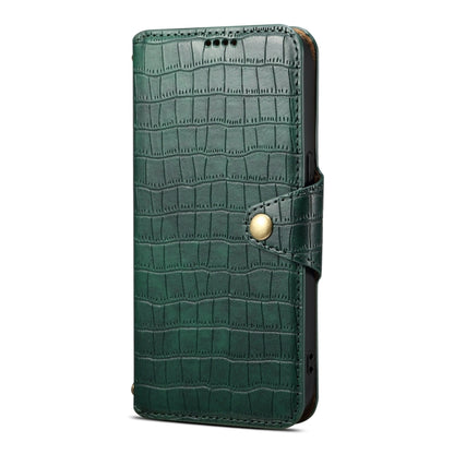 For Samsung Galaxy S23 Ultra 5G Denior Crocodile Texture Oil Edge Leather Phone Case(Green) - Galaxy S23 Ultra 5G Cases by Denior | Online Shopping UK | buy2fix