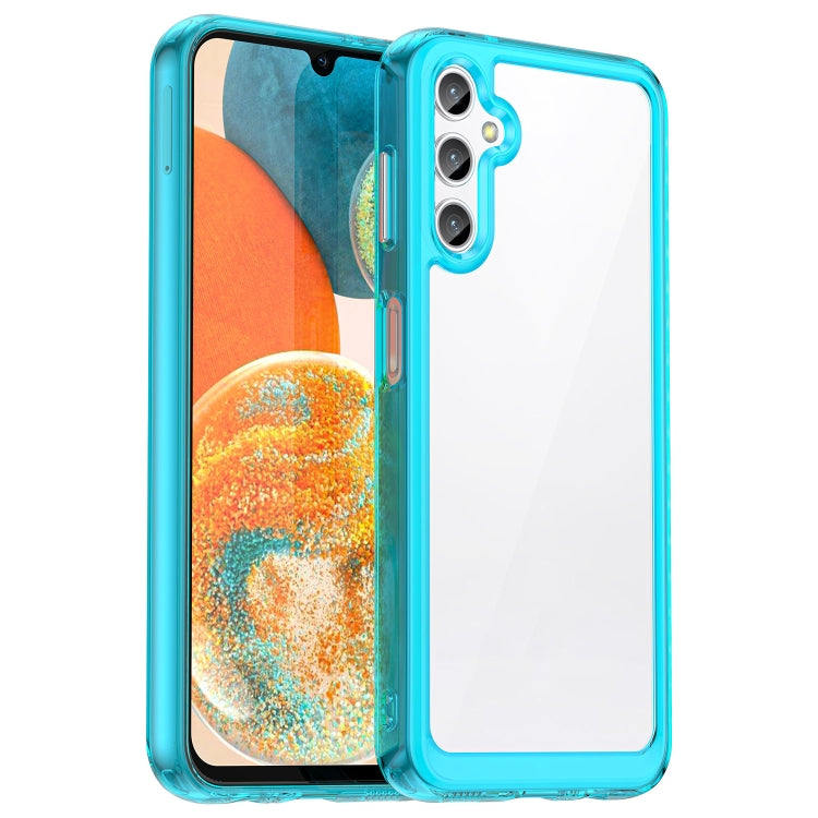 For Samsung Galaxy M44 5G Colorful Series Acrylic Hybrid TPU Phone Case(Transparent Blue) - Galaxy Phone Cases by buy2fix | Online Shopping UK | buy2fix