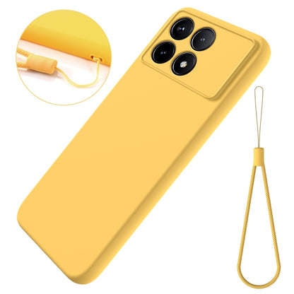 For Xiaomi Poco X6 Pro 5G/Redmi K70E Solid Color Liquid Silicone Dropproof Full Coverage Phone Case(Yellow) - K70E Cases by buy2fix | Online Shopping UK | buy2fix
