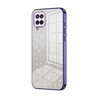 For Samsung Galaxy A12 4G / 5G Gradient Glitter Powder Electroplated Phone Case(Purple) - Galaxy Phone Cases by buy2fix | Online Shopping UK | buy2fix