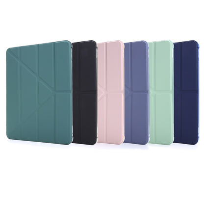 For iPad Air 13 2024 / Pro 12.9 2022 / 2021 Multi-folding TPU Leather Tablet Case with Holder & Pen Slot(Black) - iPad Pro 12.9 (2018) Cases by buy2fix | Online Shopping UK | buy2fix