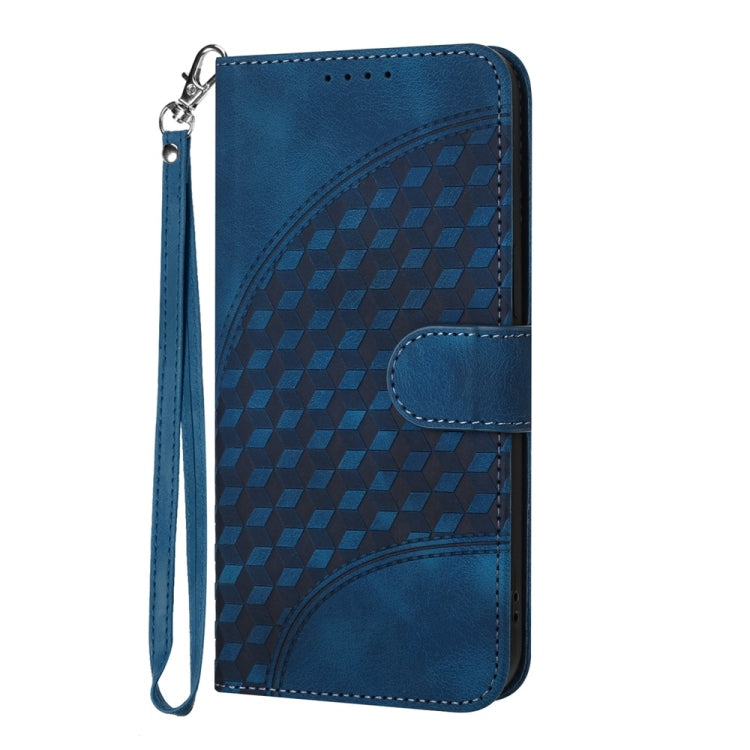 For iPhone 16 Pro Max YX0060 Elephant Head Embossed Phone Leather Case with Lanyard(Royal Blue) - iPhone 16 Pro Max Cases by buy2fix | Online Shopping UK | buy2fix