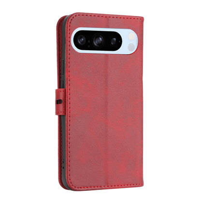 For Google Pixel 9 Pro Embossed Happy Cat Pattern Flip Leather Phone Case(Red) - Google Cases by buy2fix | Online Shopping UK | buy2fix
