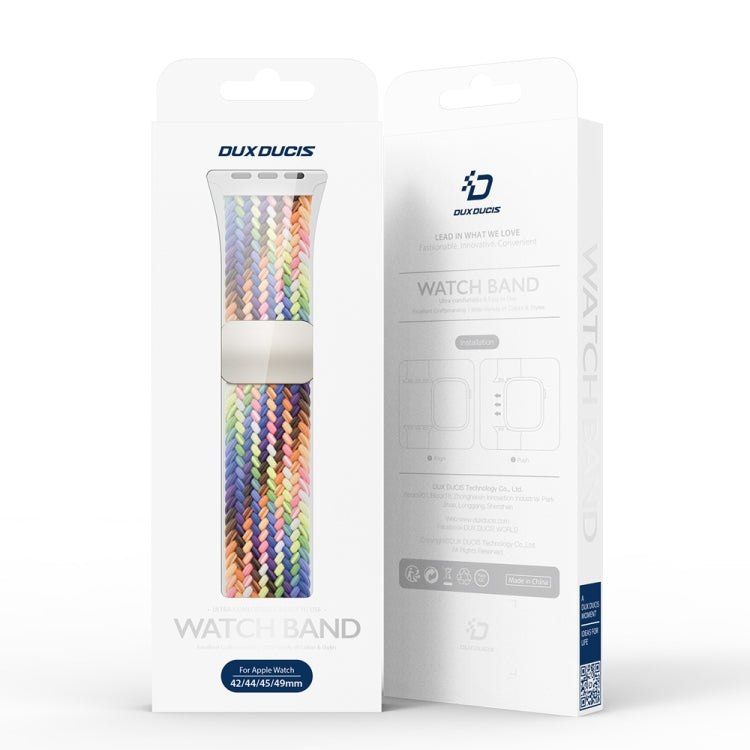 For Apple Watch Series 6 40mm DUX DUCIS Mixture Pro Series Magnetic Buckle Nylon Braid Watch Band(New Rainbow) - Watch Bands by DUX DUCIS | Online Shopping UK | buy2fix