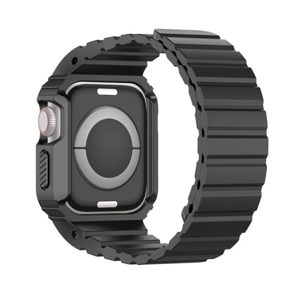 For Apple Watch Series 8 45mm DUX DUCIS OA Series Integrated Magnetic Watch Band(Black) - Watch Bands by DUX DUCIS | Online Shopping UK | buy2fix