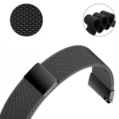 For Huami Amazfit GTS 20mm / Bip U Pro Milanese Magnetic Metal Watch Band(Black) - Watch Bands by buy2fix | Online Shopping UK | buy2fix