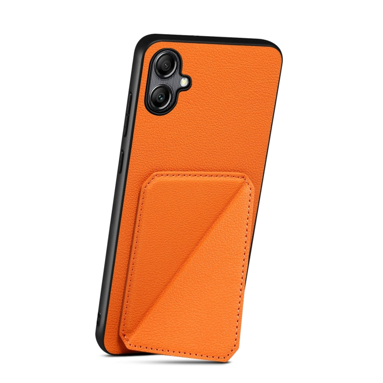 For Samsung Galaxy A20s Denior Imitation Calf Leather Back Phone Case with Holder(Orange) - Galaxy Phone Cases by Denior | Online Shopping UK | buy2fix