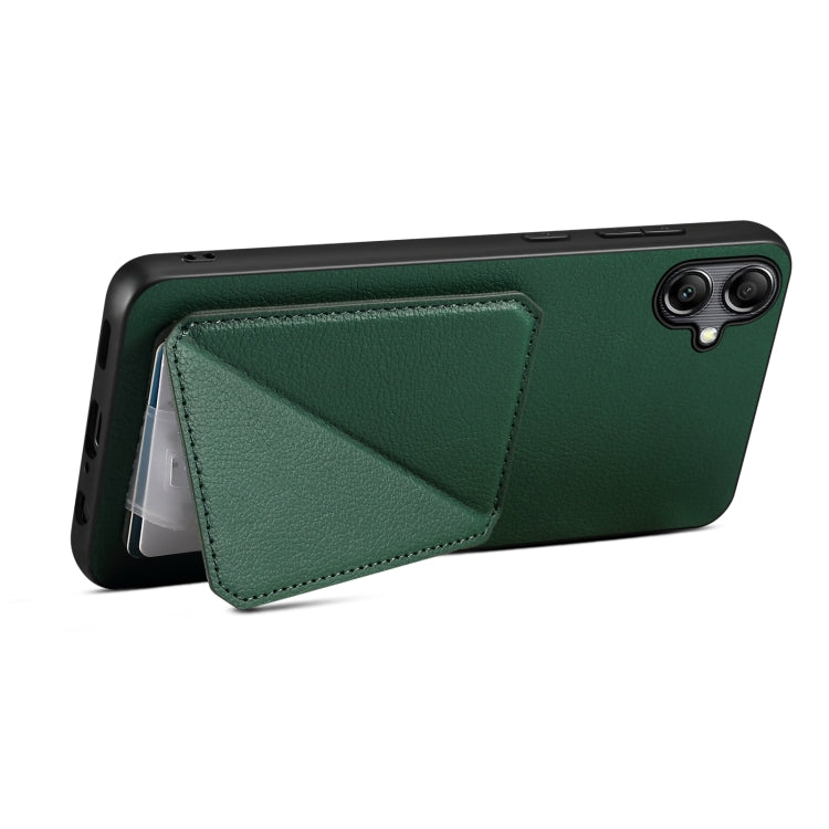 For Samsung Galaxy A34 5G Denior Imitation Calf Leather Back Phone Case with Holder(Green) - Galaxy Phone Cases by Denior | Online Shopping UK | buy2fix