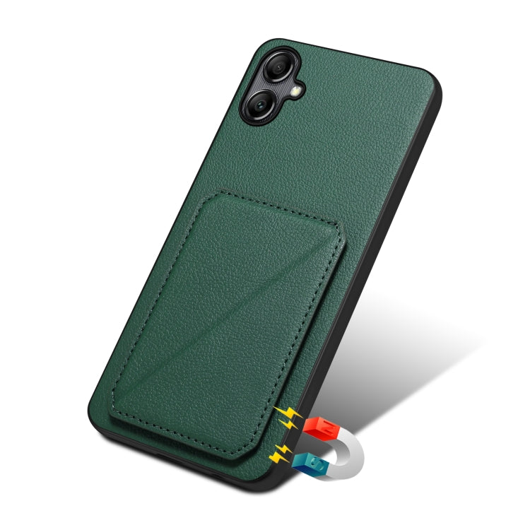 For Samsung Galaxy S23+ 5G Denior Imitation Calf Leather Back Phone Case with Holder(Green) - Galaxy S23+ 5G Cases by Denior | Online Shopping UK | buy2fix