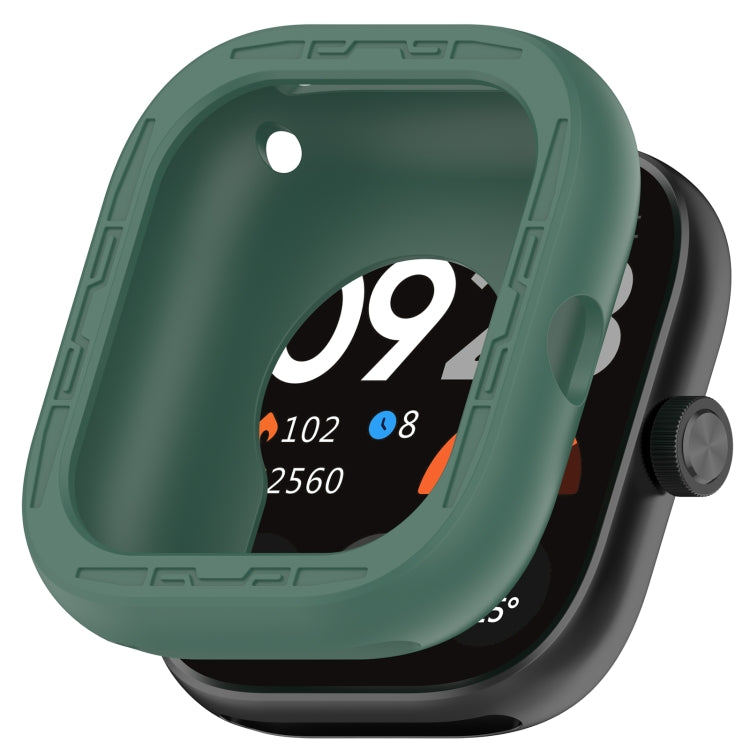 For Redmi Watch 4 Silicone Smart Watch Protective Case(Dark Green) - Watch Cases by buy2fix | Online Shopping UK | buy2fix