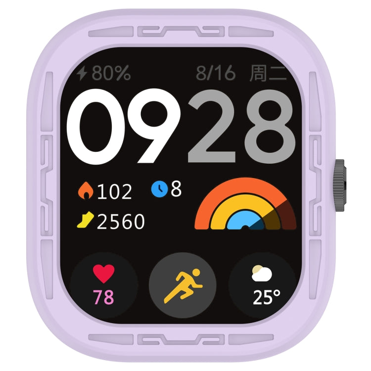 For Redmi Watch 4 Silicone Smart Watch Protective Case(Purple) - Watch Cases by buy2fix | Online Shopping UK | buy2fix