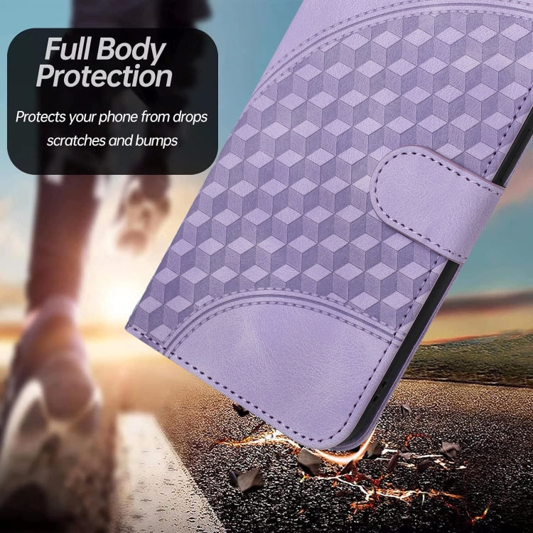 For Samsung Galaxy S23 Ultra 5G YX0060 Elephant Head Embossed Phone Leather Case with Lanyard(Light Purple) - Galaxy S23 Ultra 5G Cases by buy2fix | Online Shopping UK | buy2fix