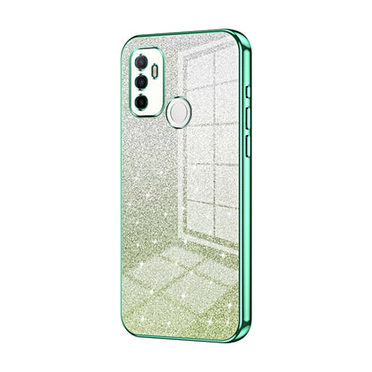 For OPPO A53 2020 / A32 / A11s  Gradient Glitter Powder Electroplated Phone Case(Green) - OPPO Cases by buy2fix | Online Shopping UK | buy2fix