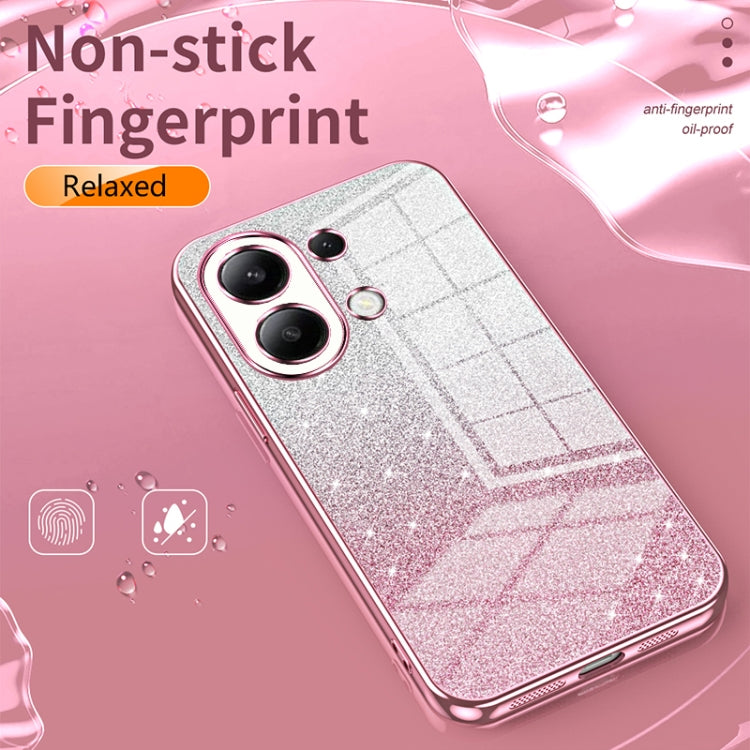 For Xiaomi Redmi Note 10 Pro/10 Pro Max Gradient Glitter Powder Electroplated Phone Case(Pink) - Xiaomi Cases by buy2fix | Online Shopping UK | buy2fix