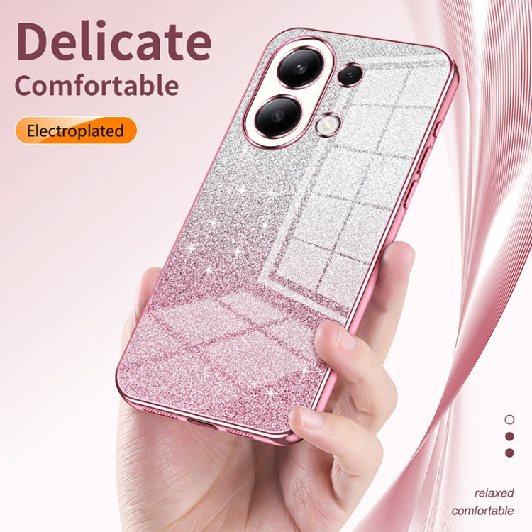 For Xiaomi Redmi Note 13 Pro+ Gradient Glitter Powder Electroplated Phone Case(Green) - Note 13 Pro+ Cases by buy2fix | Online Shopping UK | buy2fix