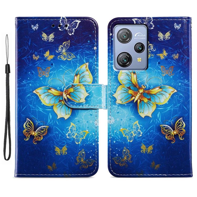 For Blackview A53 Pro Painted Pattern Horizontal Flip Leather Phone Case(Butterfly) - More Brand by buy2fix | Online Shopping UK | buy2fix