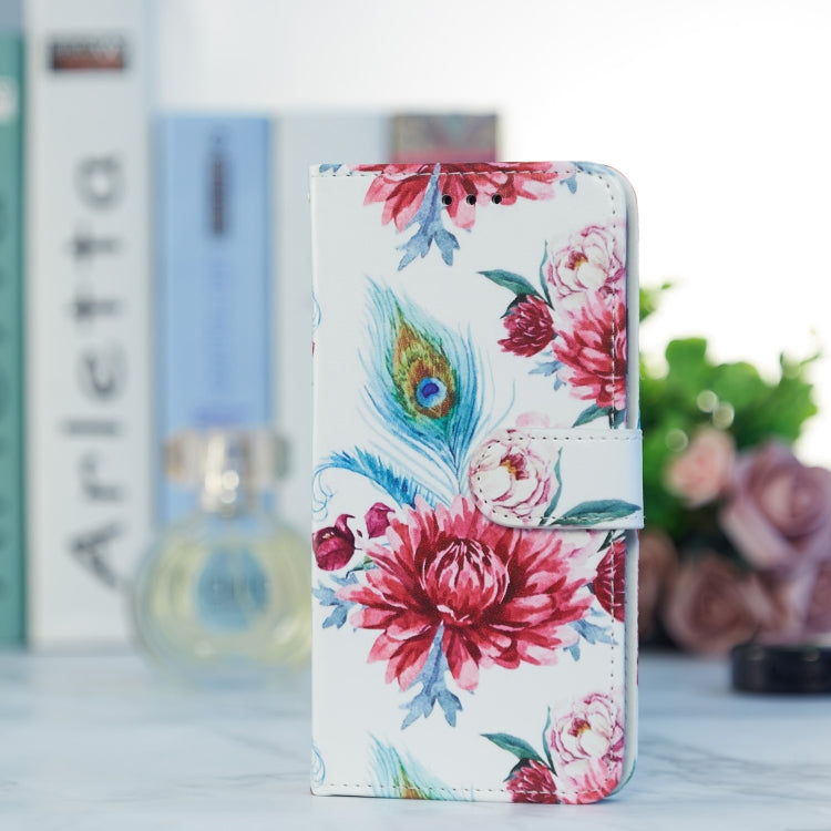 For Blackview A53 Pro Painted Pattern Horizontal Flip Leather Phone Case(Peacock Flower) - More Brand by buy2fix | Online Shopping UK | buy2fix