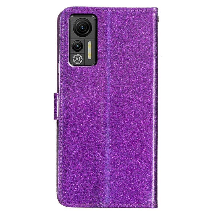 For Ulefone Note 14 Glitter Powder Flip Leather Phone Case(Purple) - Ulefone Cases by buy2fix | Online Shopping UK | buy2fix