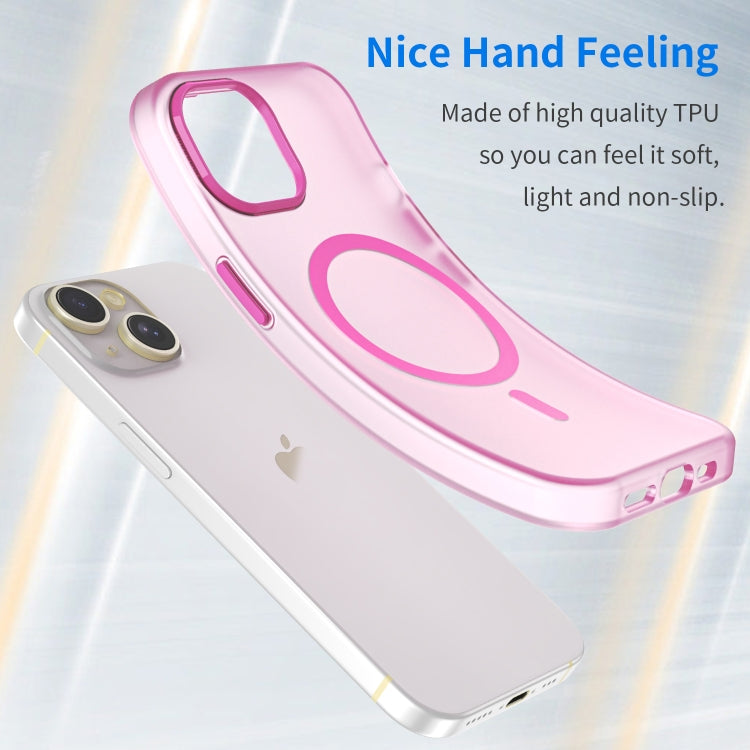 For iPhone 14 MagSafe Frosted Translucent TPU + PC Full Coverage Phone Case(Pink) - iPhone 14 Cases by buy2fix | Online Shopping UK | buy2fix