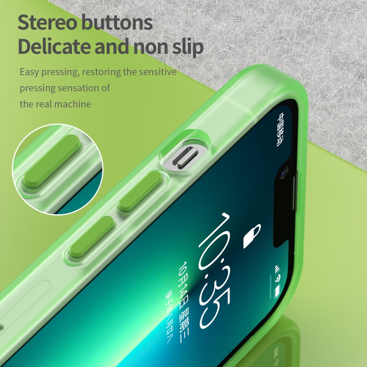 For iPhone 13 Pro MagSafe Frosted Translucent TPU + PC Full Coverage Phone Case(Green) - iPhone 13 Pro Cases by buy2fix | Online Shopping UK | buy2fix