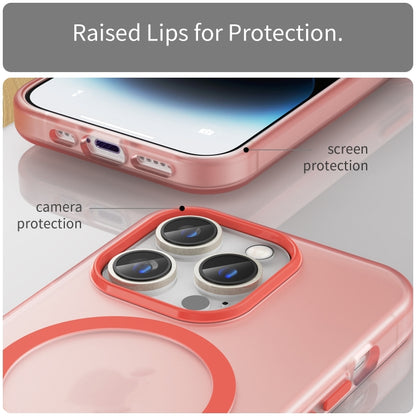 For iPhone 16 Pro MagSafe Frosted Translucent TPU + PC Full Coverage Phone Case(Red) - iPhone 16 Pro Cases by buy2fix | Online Shopping UK | buy2fix