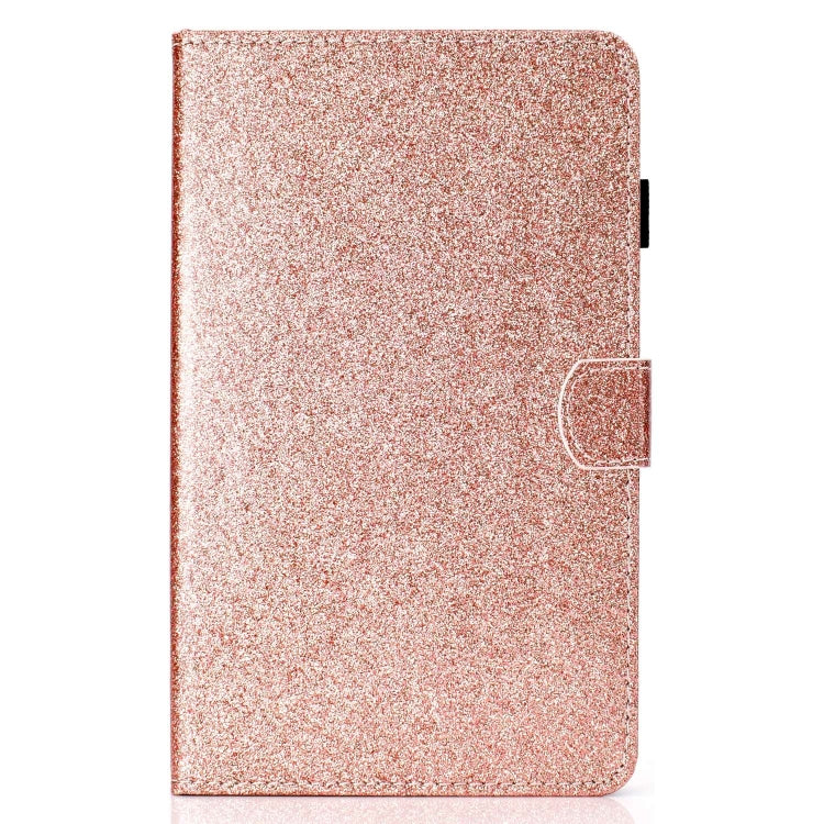 For Lenovo Tab M11/ Xiaoxin Pad 11 2024 Varnish Glitter Powder Smart Leather Tablet Case(Rose Gold) - Lenovo by buy2fix | Online Shopping UK | buy2fix