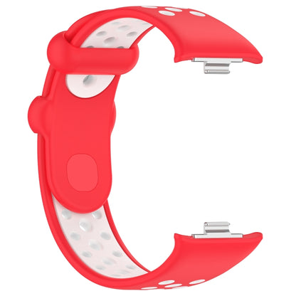 For Redmi Watch 4 Two Color Silicone Sports Watch Band(Red White) - Watch Bands by buy2fix | Online Shopping UK | buy2fix