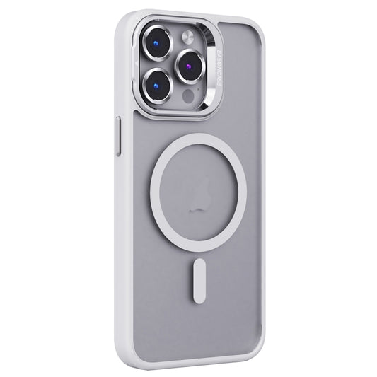 For iPhone 13 Pro Max Invisible Lens Holder PC + TPU Frosted MagSafe Phone Case(White) - iPhone 13 Pro Max Cases by buy2fix | Online Shopping UK | buy2fix