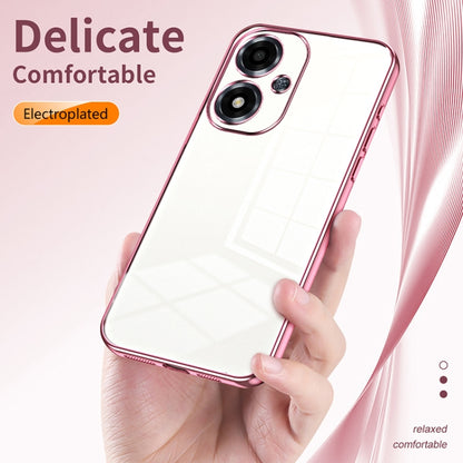 For OPPO A2m Transparent Plating Fine Hole Phone Case(Silver) - OPPO Cases by buy2fix | Online Shopping UK | buy2fix