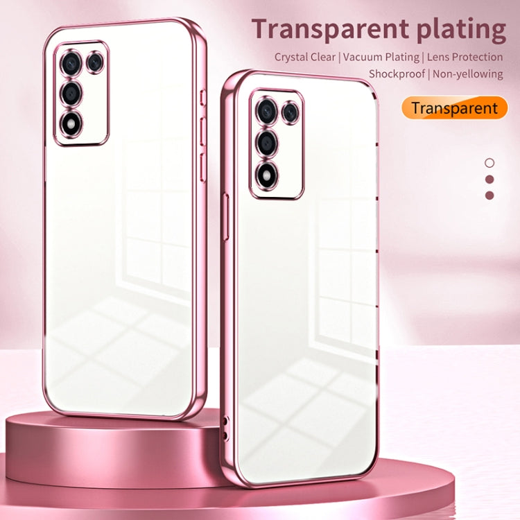 For OPPO K9s / K10 Energy Transparent Plating Fine Hole Phone Case(Gold) - OPPO Cases by buy2fix | Online Shopping UK | buy2fix