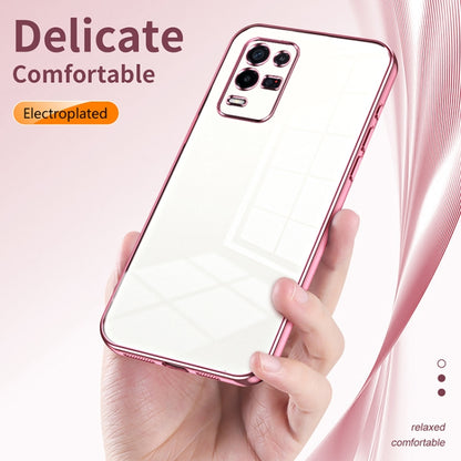 For OPPO K9x Transparent Plating Fine Hole Phone Case(Transparent) - OPPO Cases by buy2fix | Online Shopping UK | buy2fix