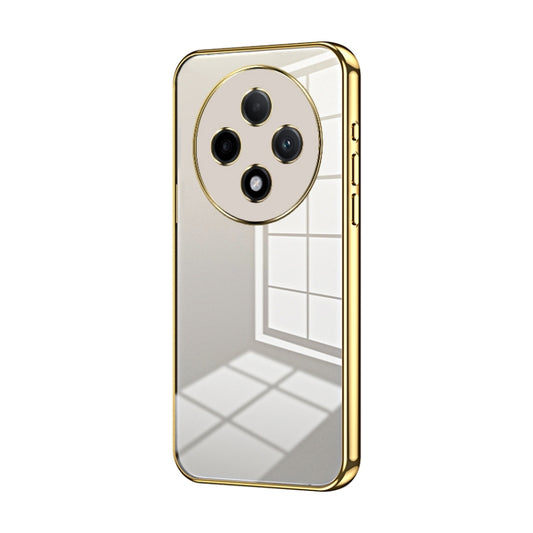 For OPPO A3 Pro Transparent Plating Fine Hole Phone Case(Gold) - OPPO Cases by buy2fix | Online Shopping UK | buy2fix