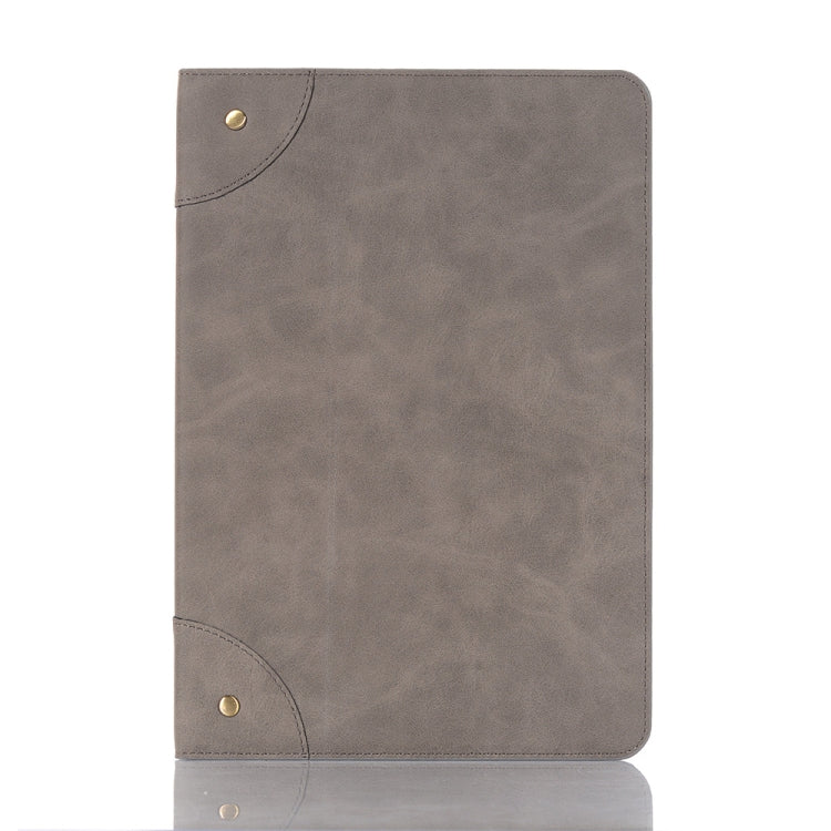 For Samsung Galaxy Tab S9 FE Retro Book Leather Tablet Case(Grey) - Galaxy Tab S9 FE by buy2fix | Online Shopping UK | buy2fix