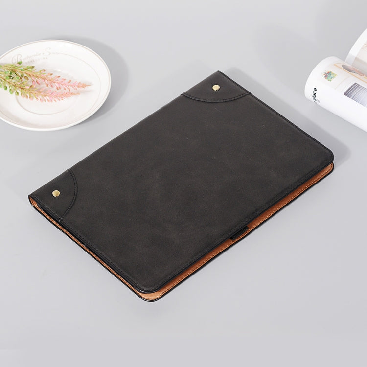 For Samsung Galaxy Tab S9 FE Retro Book Leather Tablet Case(Black) - Galaxy Tab S9 FE by buy2fix | Online Shopping UK | buy2fix