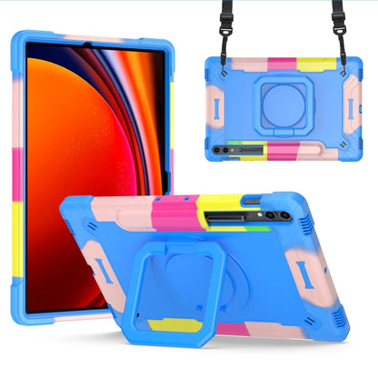 For Samsung Galaxy Tab S9 FE+ / S9+ Handle Robot Silicone Hybrid PC Tablet Case(Camouflage Blue) - Galaxy Tab S9+ Cases by buy2fix | Online Shopping UK | buy2fix