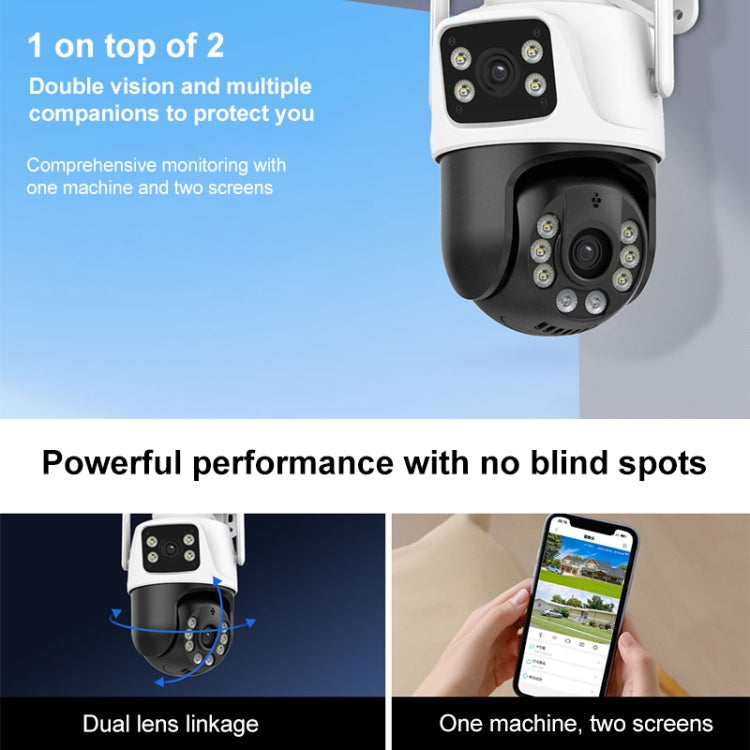 QX101 6MP WiFi Dual Camera Supports Two-way Voice Intercom & Infrared Night Vision(AU Plug) - Wireless Camera by buy2fix | Online Shopping UK | buy2fix